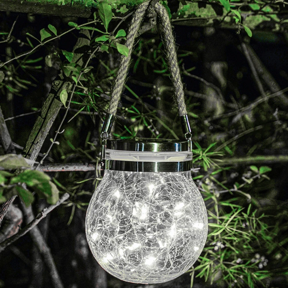 

Светодиодные уличные лампы для украшения сада, вечеринки, свадьбы, на солнечной батарее, каменная банка, стеклянные шарики, фонари, уличная ...