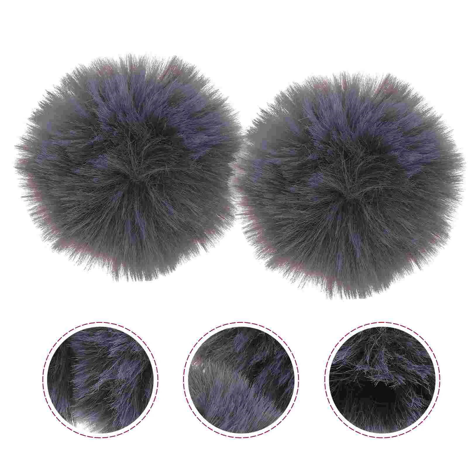 

2PCS Replacement Microphone Cover 1cm Lavalier Microphone Wind Screen Cover