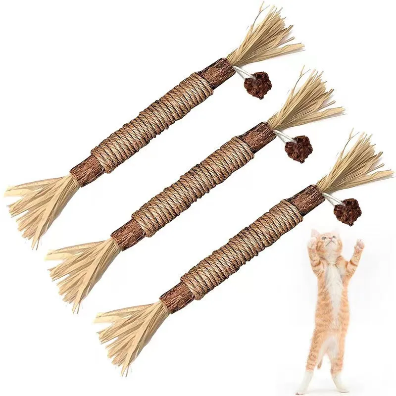 

Polygonum Cat Toys Natural Wooden Polygonum Stick For Cats Kitten Lafite Grass Snacks Keep Cleans Tooth Cats Accessories