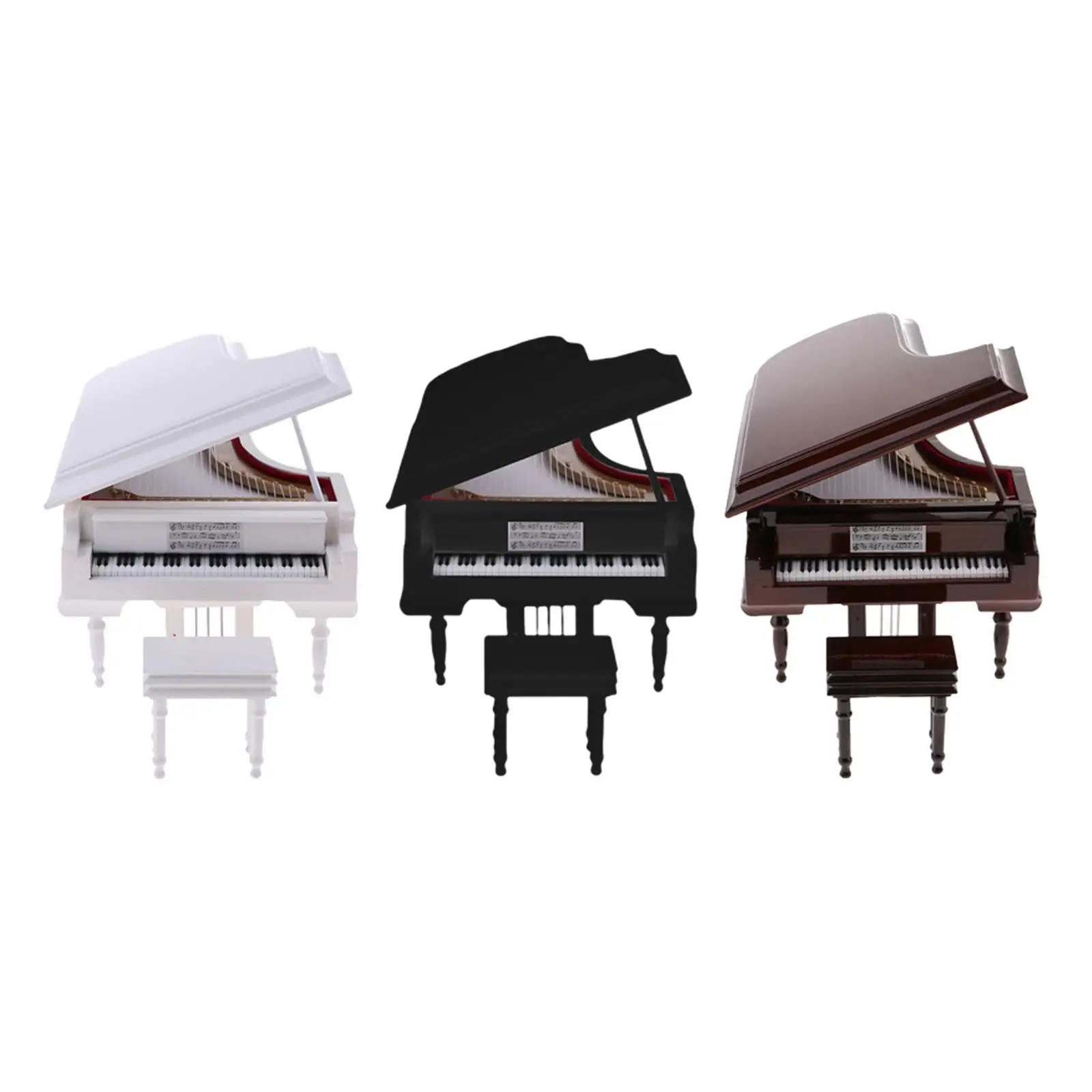 

Mini Piano Model Musical Miniature Piano for Girls Dollhouse Accessories Playset