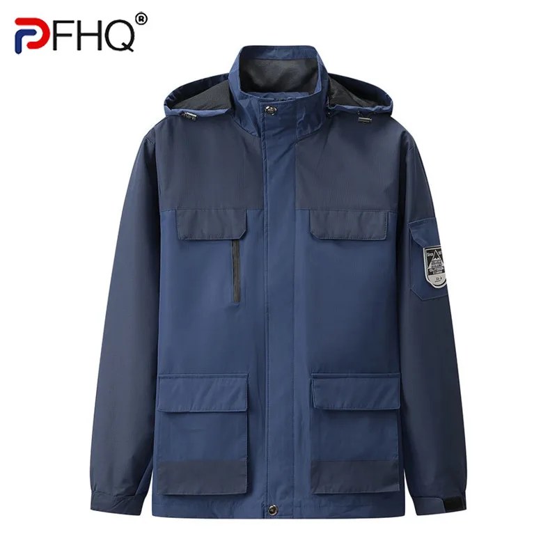 

PFHQ 2023 Stylish Autumn Winter New Men's Cargo Clothes Style Many Pocket Breathable Hooded Casual Outdoor Jacket Coat 21Q1946