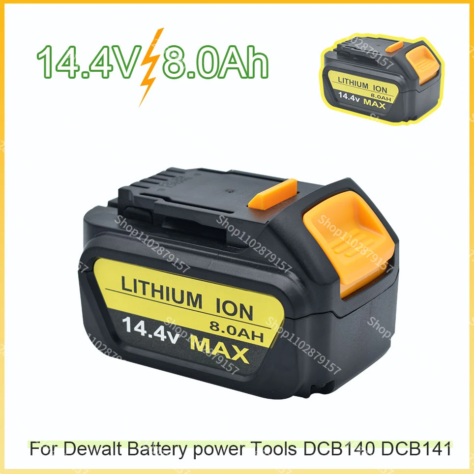 

14.4V 8.0AH For Dewalt battery power tools DCB140 DCB141 DCB142 DCD735L2 DCF835C2 DCF835L2 DCL030 lithium-ion battery
