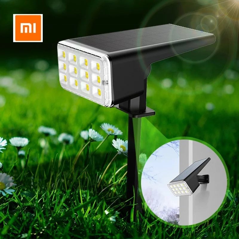 

Xiaomi Solar Spotlight P67 Waterproof Solar Powered 24 LED Bright Cool White for Outdoor Garden Yard solar Landscape light