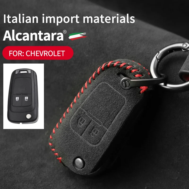 

for Chevrolet Key Case Aveo Cruze Orlando Trax HUALcantara Suede Key Protector Buckle Charm