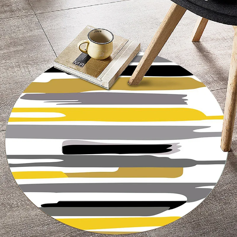 

Geometric Round Rug Scandinavian Office Full-length Coffee Table Rug Home Hanging Basket Swivel Chair Mat