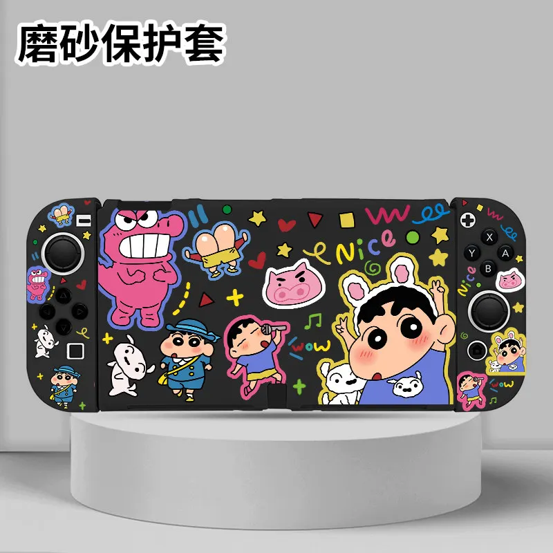 Защитный чехол для Switch 2 с милым дизайном, мультяшным граффити и персонажем Шин-чан, настраиваемый, для OLED-версии NS, аниме-аксессуары для игр (art.: 3920dbe3d3772) - 3920dbe3d3772