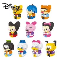 disney mickey mouse minnie cartoon building blocks anime figure donald duck pooh bear mini action figure toy kids birthday gift