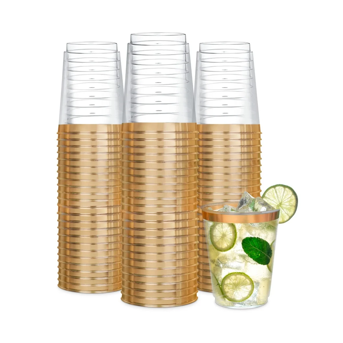 

100Pcs Plastic Wine Cups Clear Disposable Wine Glasses,Plastic Wine Glasses,Clear Cocktail Glasses Disposable Cups