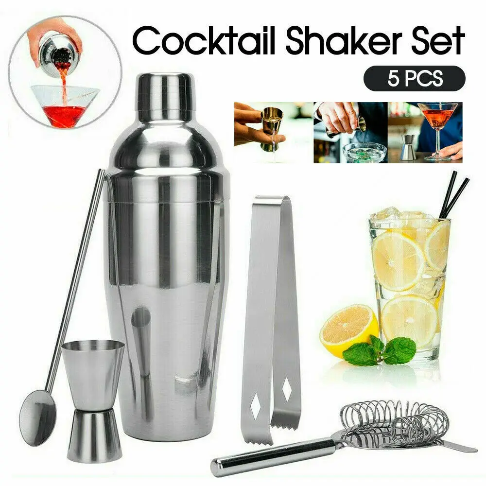 

Cocktail Shaker Mixer Stainless Steel Wine Martini Boston Shaker Strainer 550ML/750ML For Bartender Drink Party Bar Tools