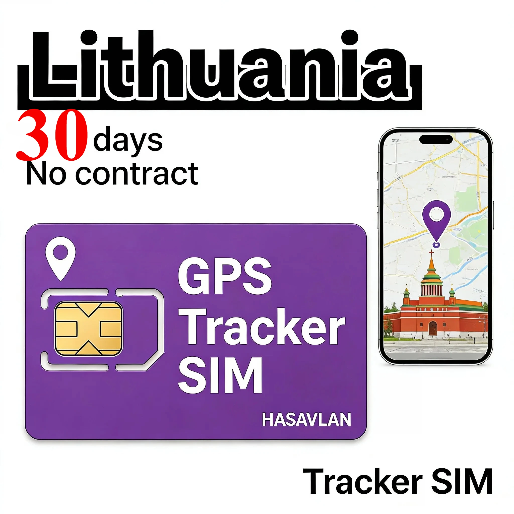 Фото 4G GPS-трекер с SIM-картой, Tri-cut Cat1 M2M без контракта, 30 МБ/30 дней для TK303F S20, ZOVAGOLO Литва №2