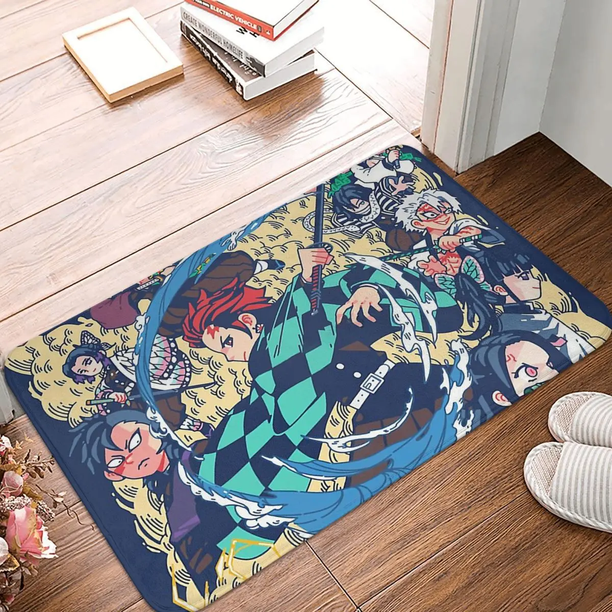 

Demon Slayer Kimetsu No Yaiba Kamado Anime Non-slip Doormat Yeah Bath Bedroom Mat Outdoor Carpet Indoor Modern Decor