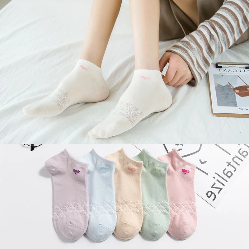 

5 пар/упаковка, корейский стиль, дышащие, модные, универсальные, однотонные, Harajuku, милые, оригинальные носки, весна-лето, новинка