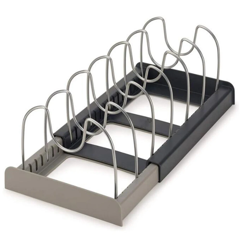 

6-slot Rack Cookware Storage Rack Kitchenware Drain Rack Household Pot Lid Cooking Dish Rack Pan Cover Stand