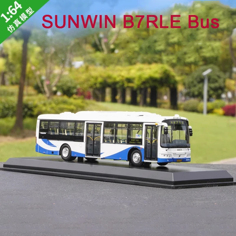 Литой под давлением масштаб 1:64 Shanghai SUNWIN B7RLE модель автобуса с низким входом