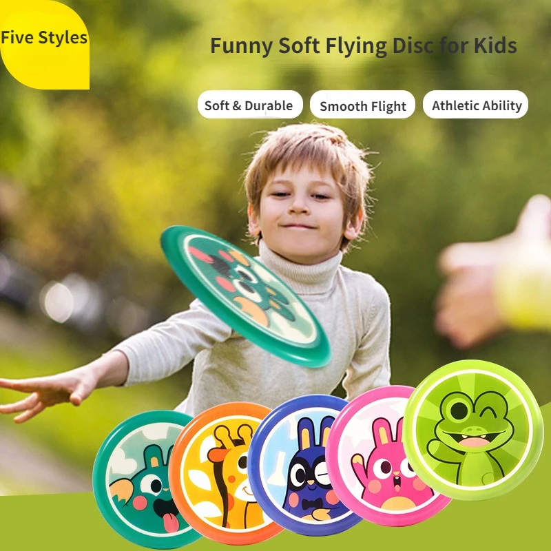 Flying Disc 9.8 Inch 145g Soft Plastic Flying Disc Outdoor Play Toy Sport Disc for Kids Boys Girls