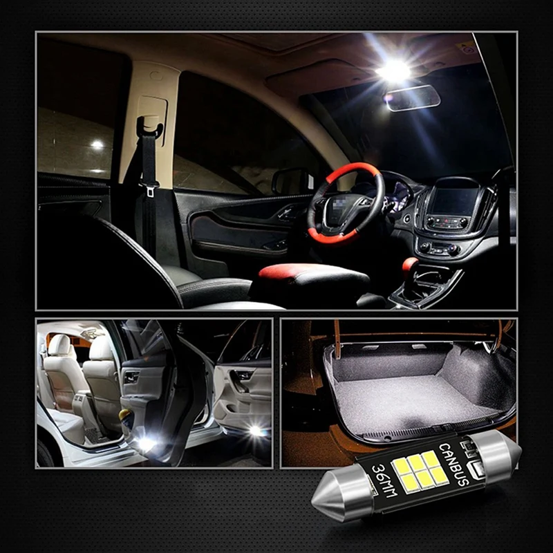 Набор микросхем Canbus 6X сверхъяркий 400 люмен 3020 без ошибок лампочки для внутреннего