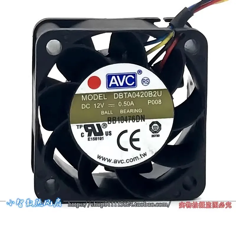 Новый вентилятор ЦП для DBTA0420B2U 12 В 4020 А, двойной шариковый вентилятор 4 см, ШИМ охлаждающий вентилятор для AVC, охлаждающий вентилятор 40 × 40 × 20 мм
