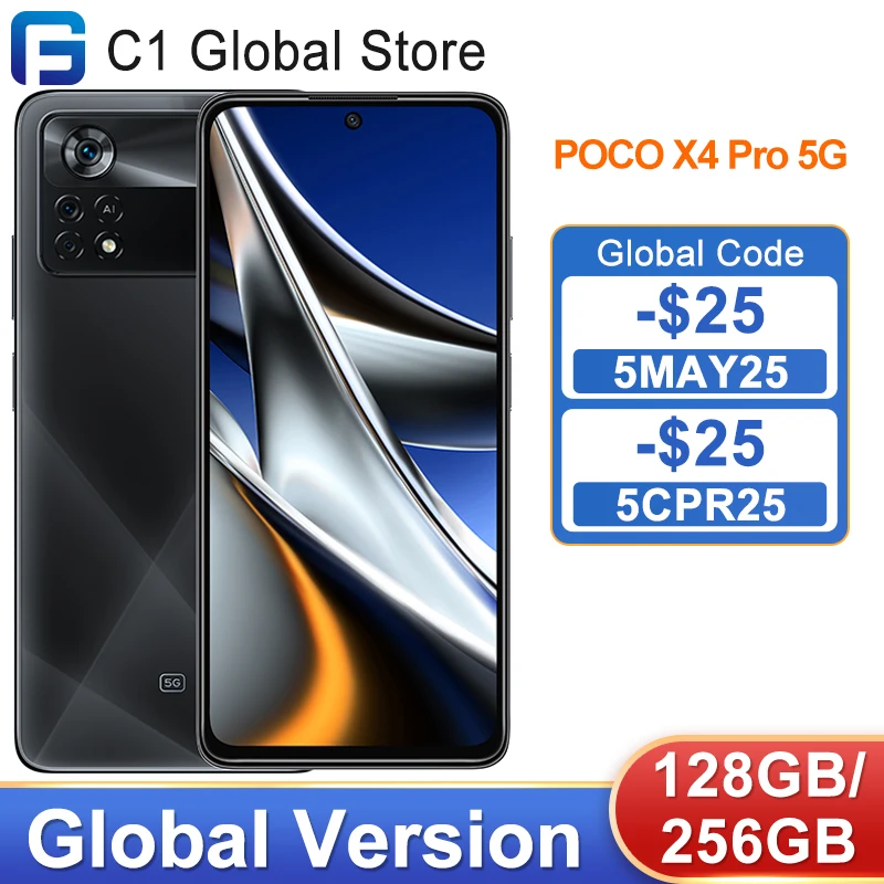 Смартфон глобальная версия POCO X4 Pro 128 дюйма 256 ГБ Snapdragon 695 восемь ядер камера МП AMOLED