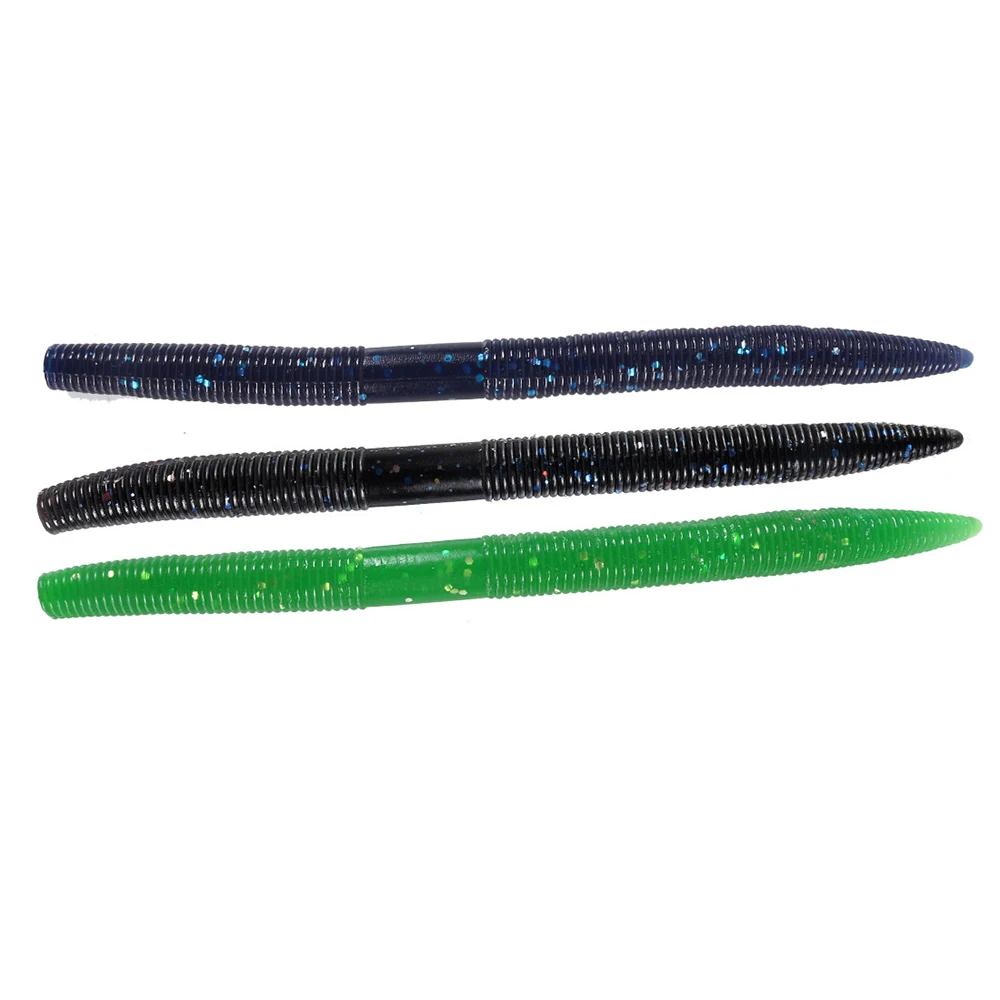 

Bass Witch Weedless Worm Baits Soft Worm Baits with Weedless Hooks for Freshwater