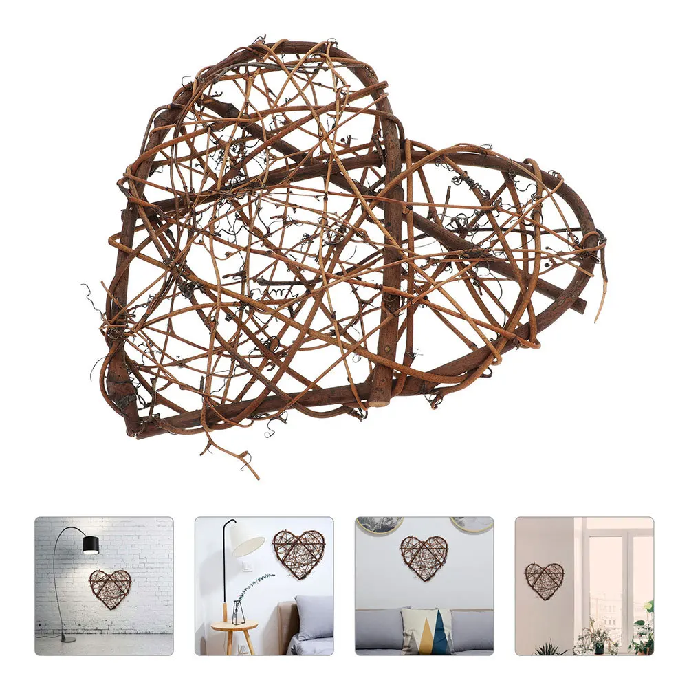 

Ротанговый подвесной кулон сердце