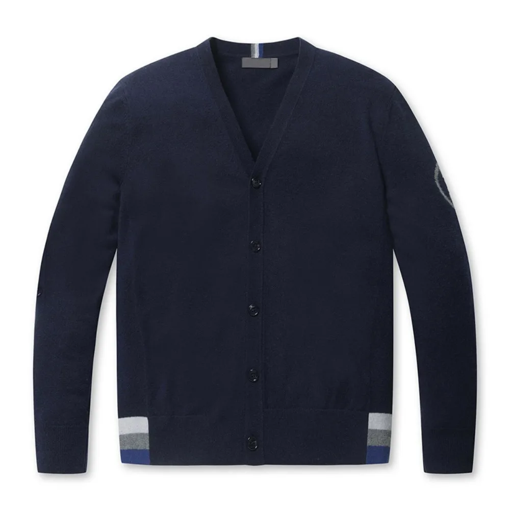 

"Men's High-end Knitted Cardigan! Selected High-quality Fabrics, Soft To The Touch, Comfortable, Autumn Golf V-neck Jacket!"