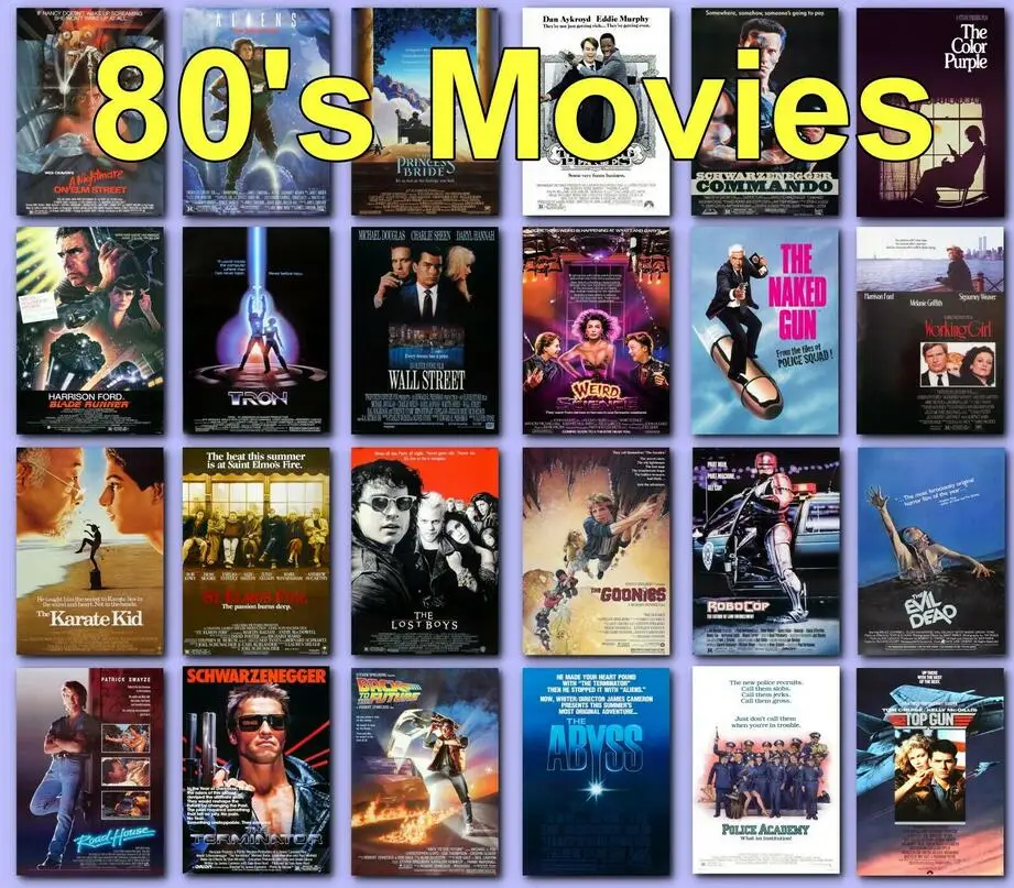 Плакаты для классических фильмов, 32 вида на выбор, 1980s 80s, художественный плакат на холсте для украшения гостиной, домашняя Настенная картина