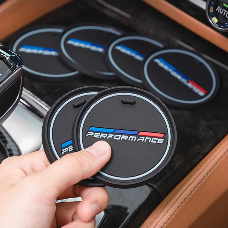 

Car Fluorescence Coasters Cup Holder Mats For BMW 1 3 5 series F10 G30 F30 G20 F31 E84 F11 F25 F20 F36 F32 F21 G01 Accessories