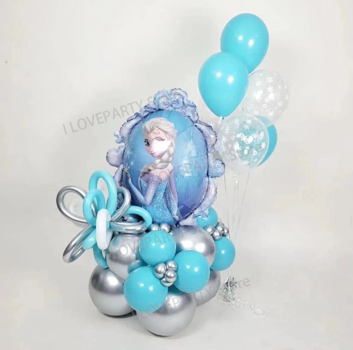 

1Set Disney Frozen Elsa Aluminium Foil Balloons Set Kids Birthday Arch Garland Kit Snowflake Latex Baloon Baby Shower Globos