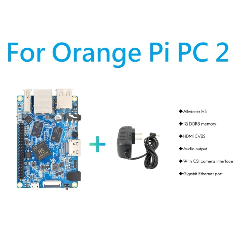 

NEW-For Orange Pi PC2 H5 Board 1GB DDR3+5V3A Power Supply Quad-Core 64-Bit Cortex-A53 Run Android4.4/Ubuntu/Debian US Plug