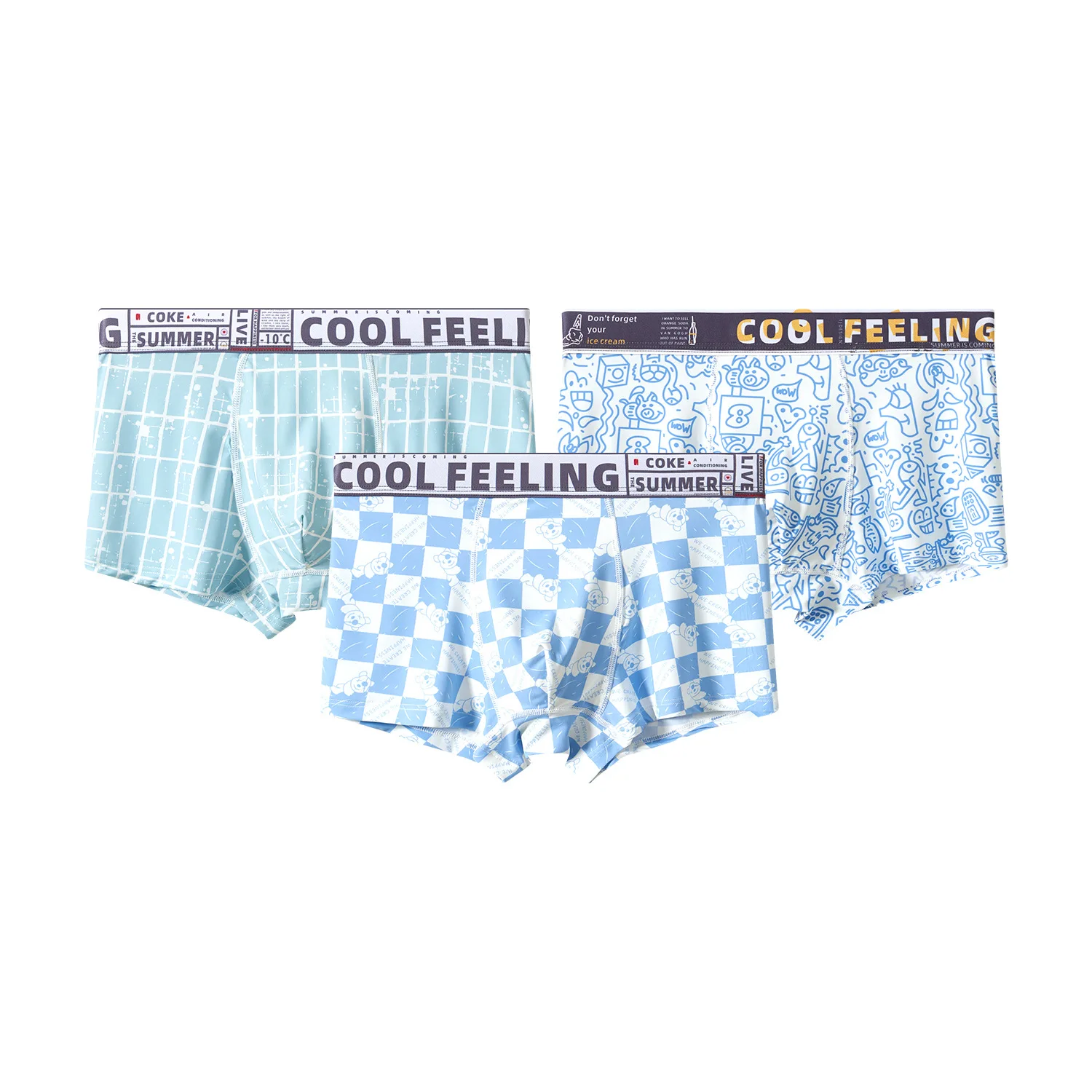 

Трусы-боксеры мужские Бесшовные, дышащие трусы с надписью, модное нижнее белье