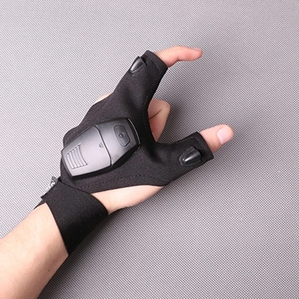 

Перчатки рыболовные с светодиодный чным светом и светодиодной вспышкой, спасательные инструменты, уличное снаряжение, практичные рыболовн...