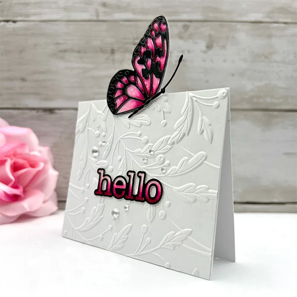 Новинка 2023 года папка с 3D тиснением листва спринг узор для DIY скрапбукинга