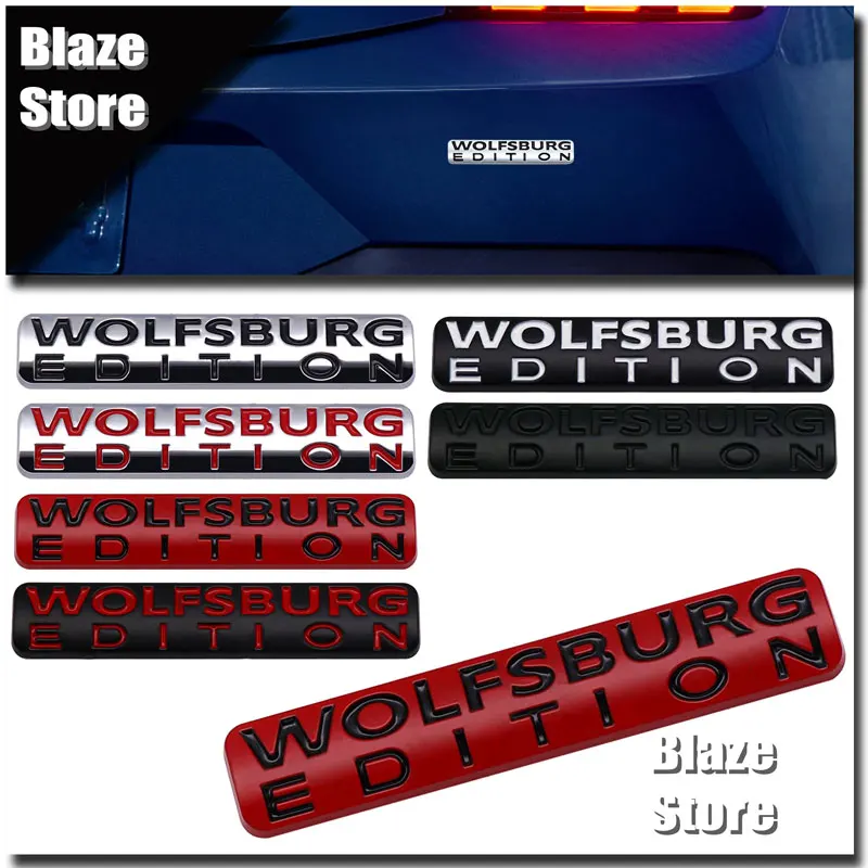 WOLFSBURG эмблема EDITION 3D металлическая наклейка боковое крыло автомобиля заднее