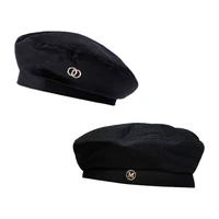 new fashion women cotton berets french artist hats black beret female bonnet caps painter hat all matched walking caps