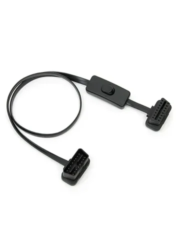 30/60/100 см OBD2 16-контактный прямоугольный удлинительный кабель «папа-мама» с кабелем переключателя питания OBD диагностические инструменты