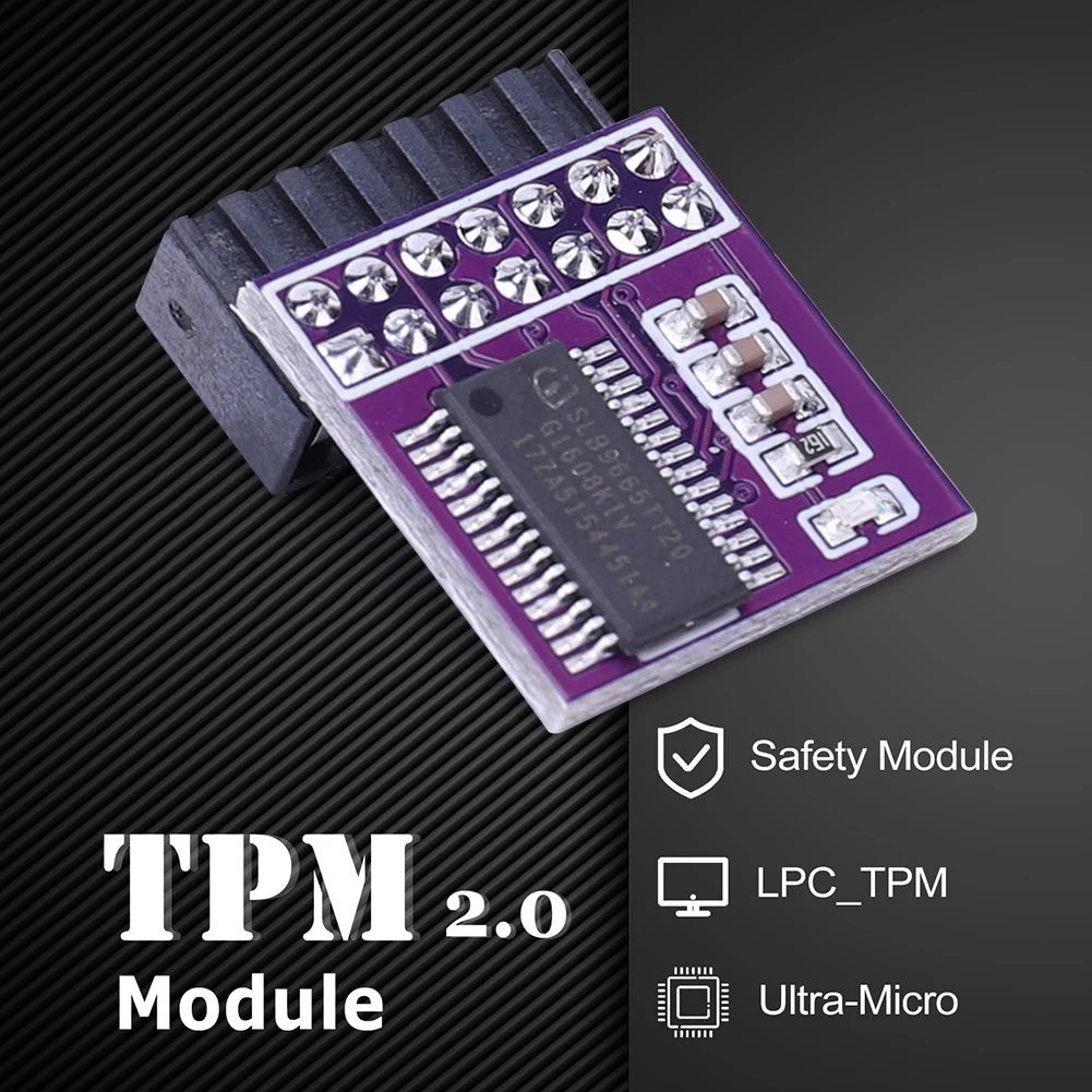 

TPM 2.0 Encrypted Security Module LPC 14pin 20pin Mainboard Card TPM2.0 Module for ASUS Gigabyte Motherboard For Windows 11