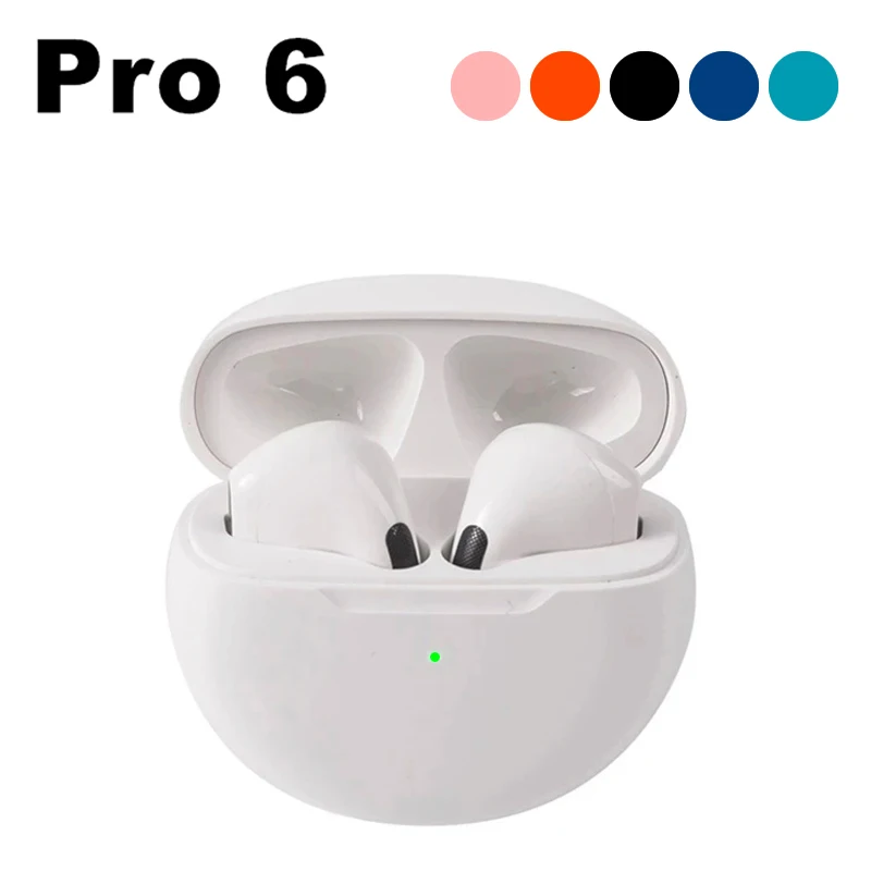 

2023 2023 Pro 6 TWS Wireless Headphones Stereo Earphones Bluetooth Headphones Noise Cancle Earbuds Sport Headsets For All Phone