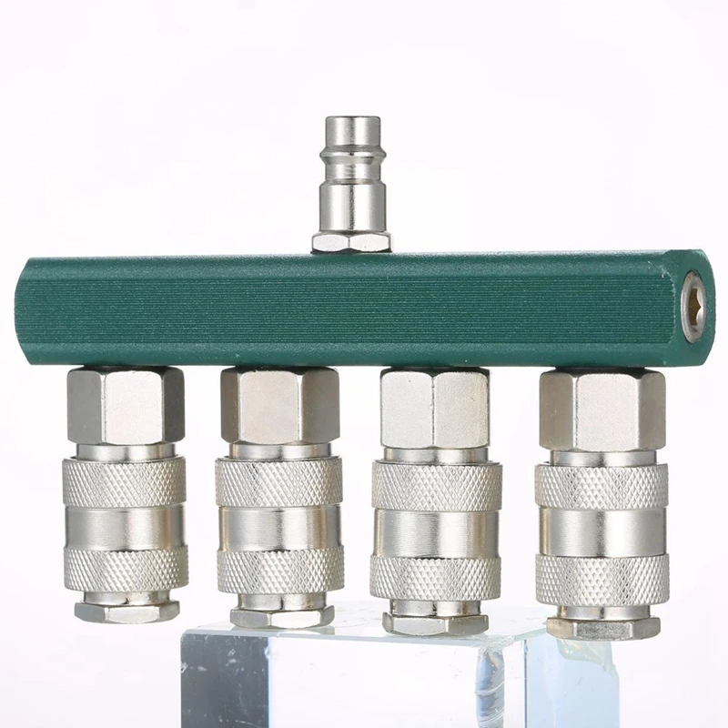 Сплиттер для воздушного компрессора 1 шт. фитинги шланга с 4 муфтами и 1/4 дюймовым