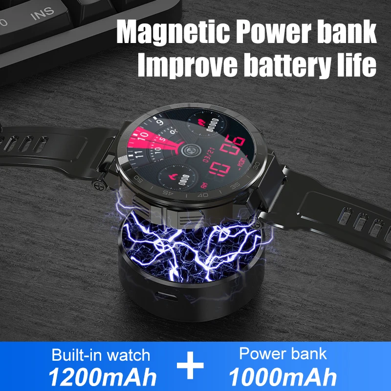 Смарт-часы Z35GT 4G All Netcom круглый экран 1 6 дюйма GPS 1200 мАч Android 10 7 Wi-Fi SIM IP67 4 64 ГБ - купить