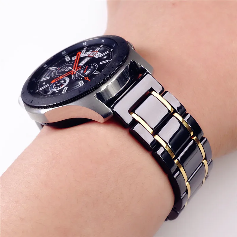 20mm 22mm Steel Ceramic Strap For Samsung Galaxy Watch4 5 40mm 45 44mm Pro Amazfit Gts Watch Band Wristband Huawei Belt Bracelet
