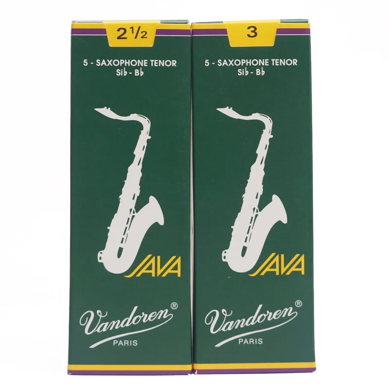 Дешево Vandoren Saxphone Reeds Green Box Java твердость 2,5-3,5 профессиональные теннисные трости