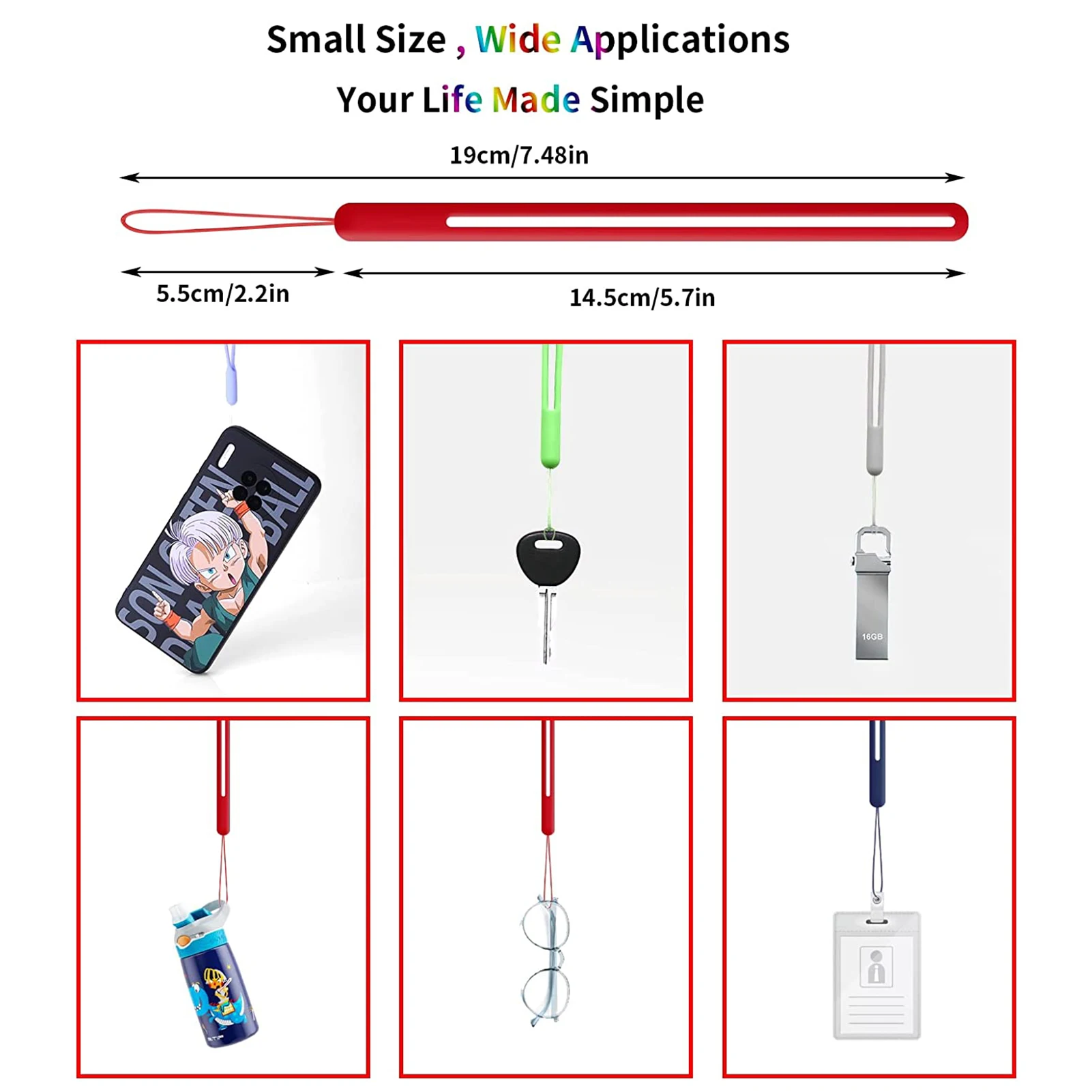 3 шт. ремешок на запястье маленькие короткие силиконовые резиновые Подвески