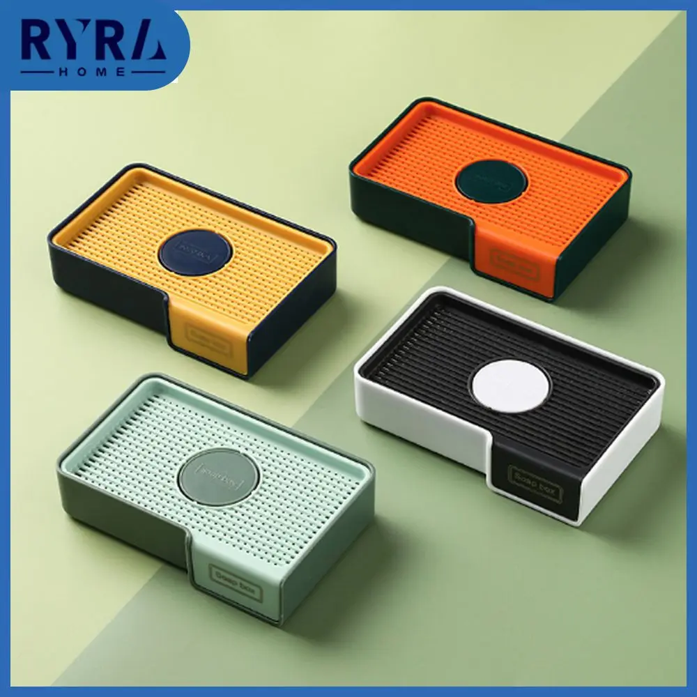 

Soap Rack Punch-free Home Soap Dish For Bathroom Creative Drain Soap Holder Bathroom Supplies Soap Container Soap Dish Tray New