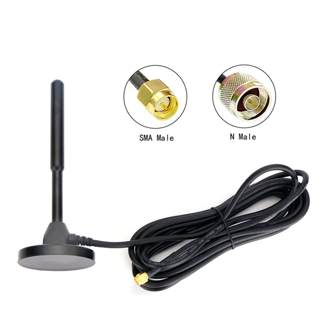 1pc 3G GPS GSM 30dbi Magnetic Antenna 900-2100Mhz SMA N Male Connector Car Antenna Large Sucker Copper Aerial 3m Extension Cable