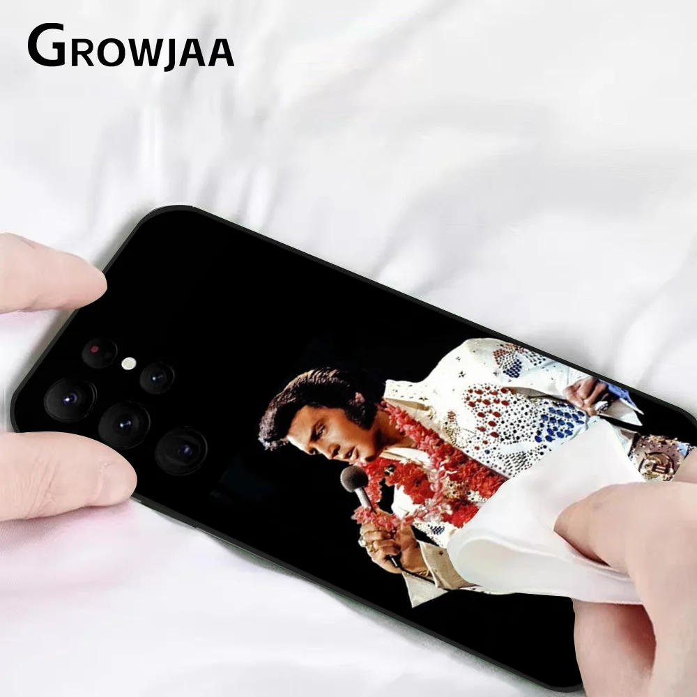 Singer E-Elvis P-Presley Phone Case for Samsung Galaxy S24 Ultra S22 S23 S21 S20 5G Protective Silicone TPU Funda