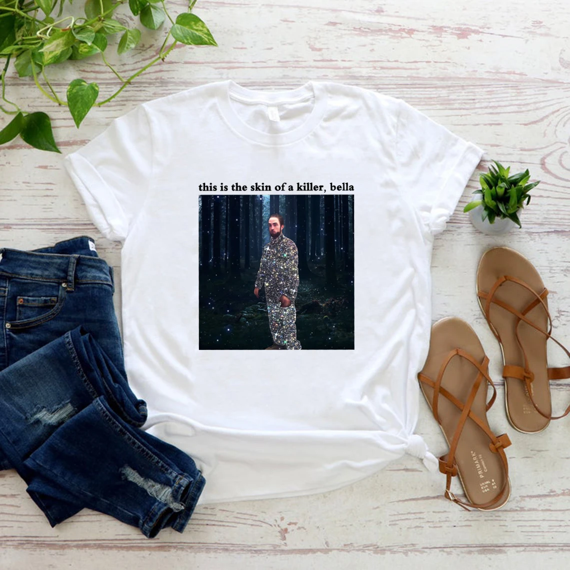 

Summer new all-match fashion round neck simple printed short-sleeved T-shirt