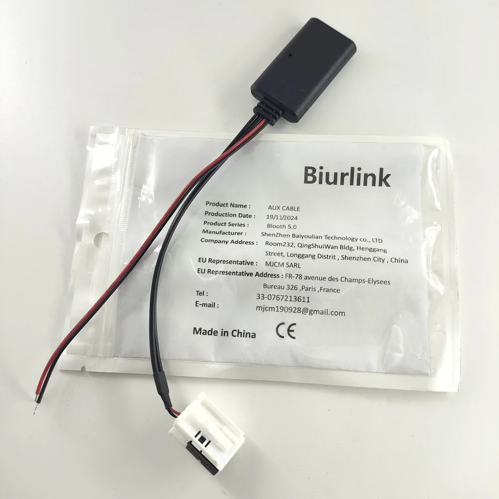 

Biurlink автомобильный Bluetooth Aux Jack аудиокабель-адаптер для BMW E60 E63 E64 E66 E81 E82 E70 E90