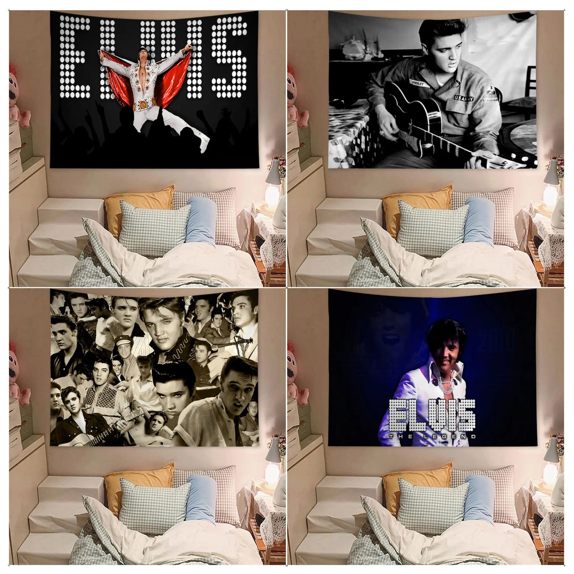 

Elvis Presley Hippie Wall Hanging Tapestries Hanging Tarot Hippie Wall Rugs Dorm Japanese Tapestry