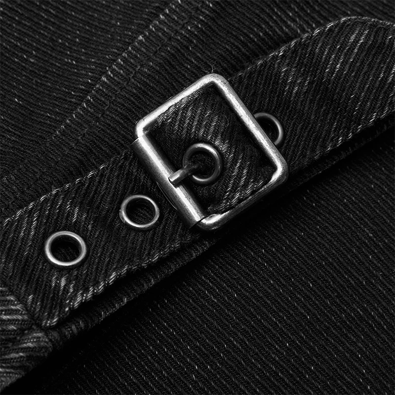 Женская короткая юбка-трапеция в стиле Панк RAVE повседневная классическая