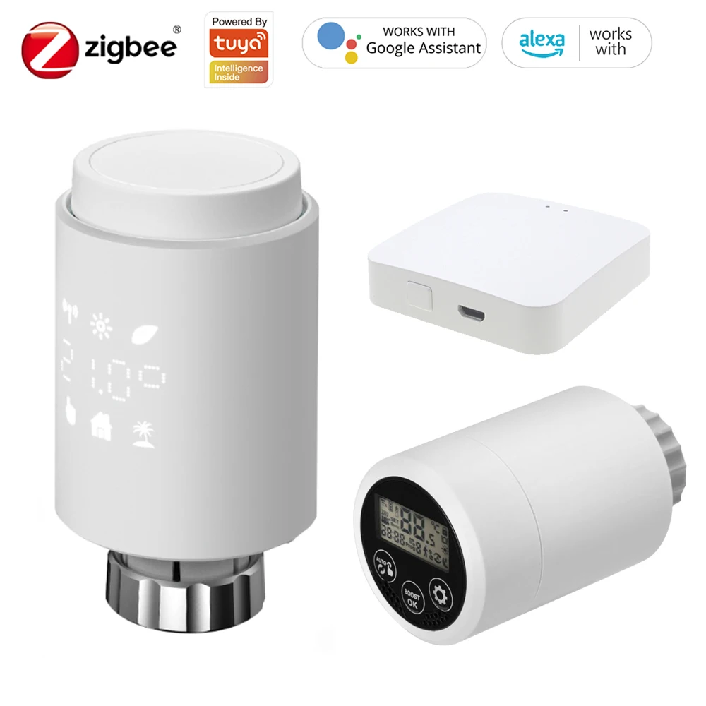 

ZigBee Tuya Intelligent Temperature Control Valve Portable Radiator Valve Programmable Temperature Controller Thermostat Valve